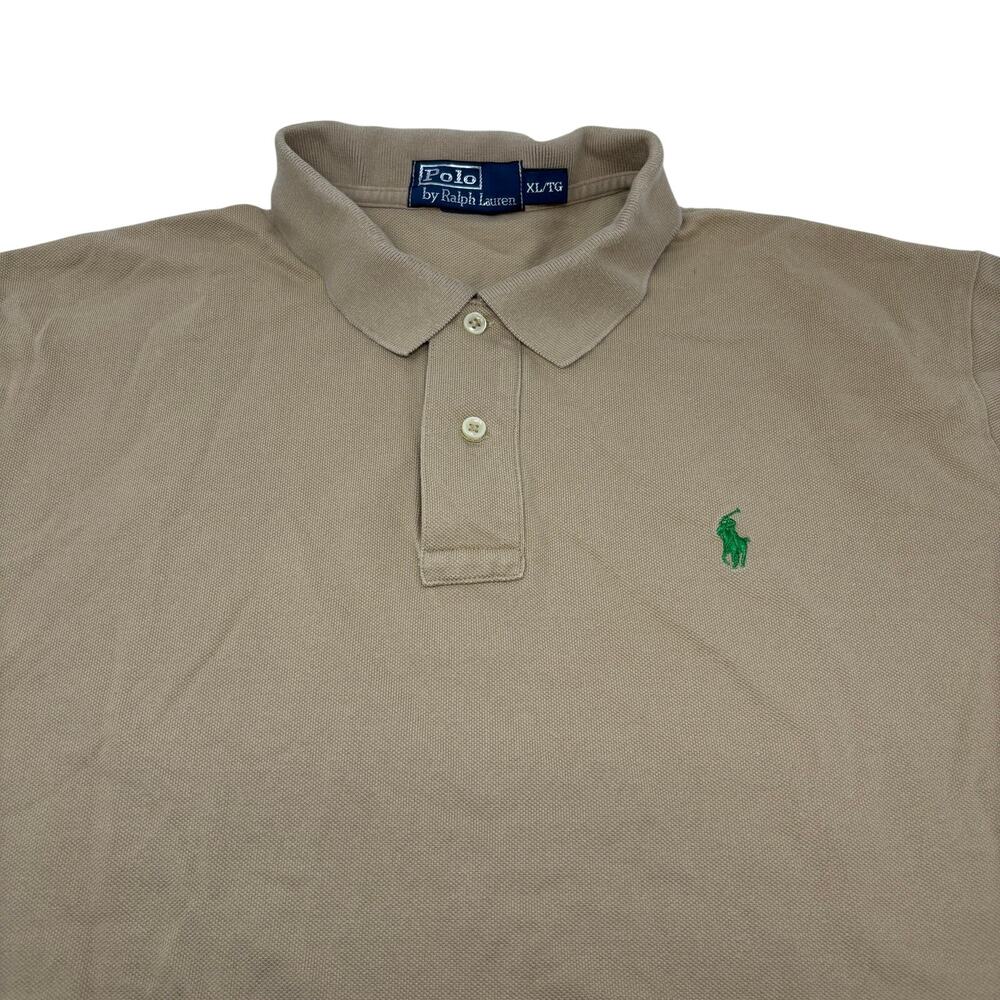 Polo Ralph Lauren XL Sand Brown Cotton Short Sleeve Polo Shirt